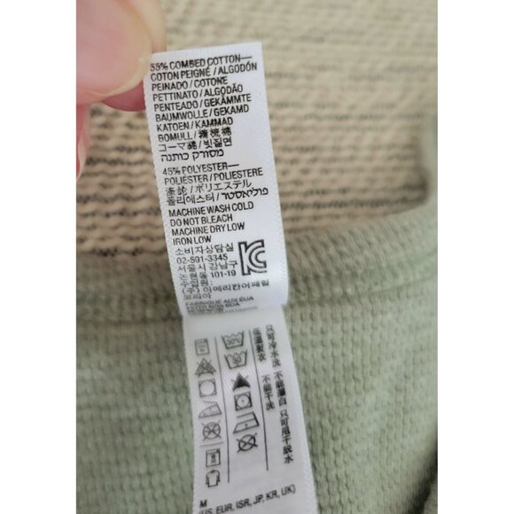 American Apparel Dexter Kill Shirt Mens Green Baby thermal Henley size Meduim - Picture 5 of 10